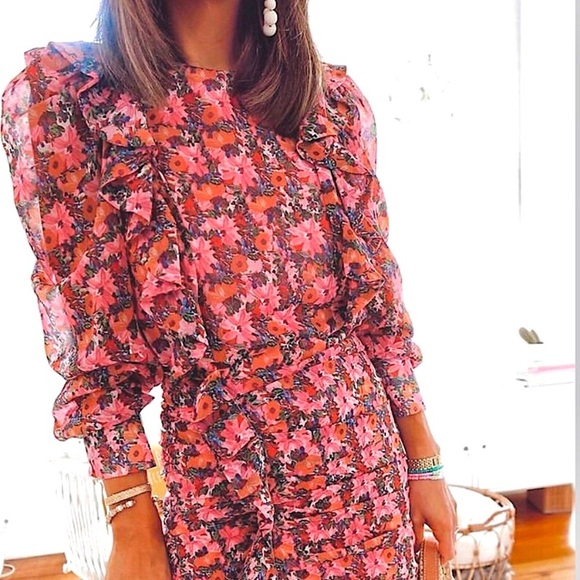 ZARA Blogger Fav Floral Ruffle Mini Dress New Plus Size - Picture 4 of 16